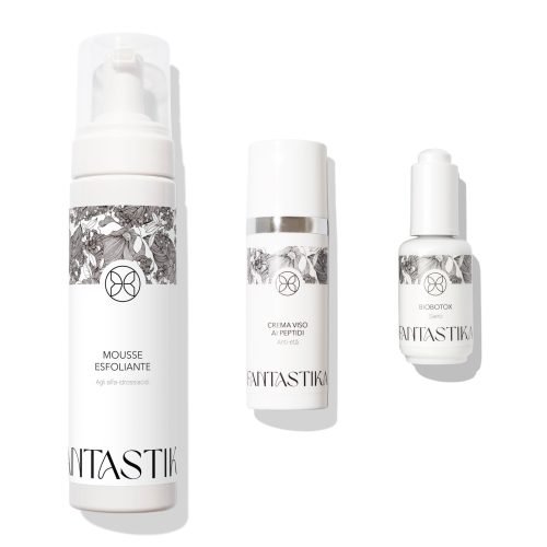kit completo di cosmetici per pelli mature con effetto antirughe